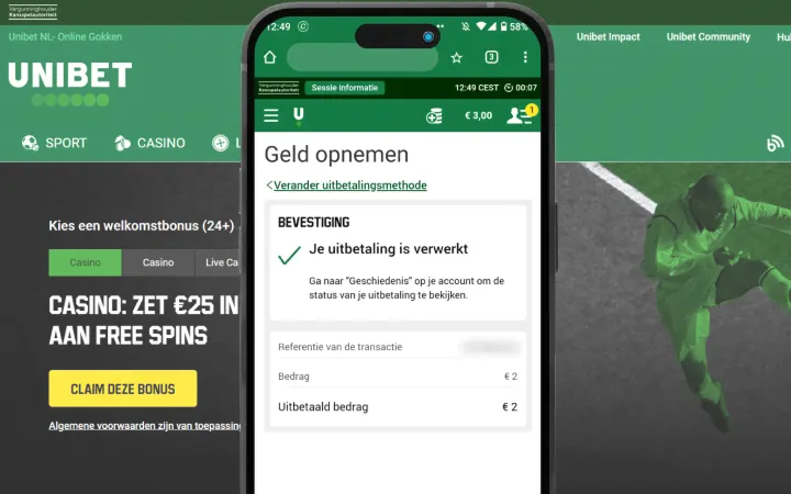 unibet uitbetalen